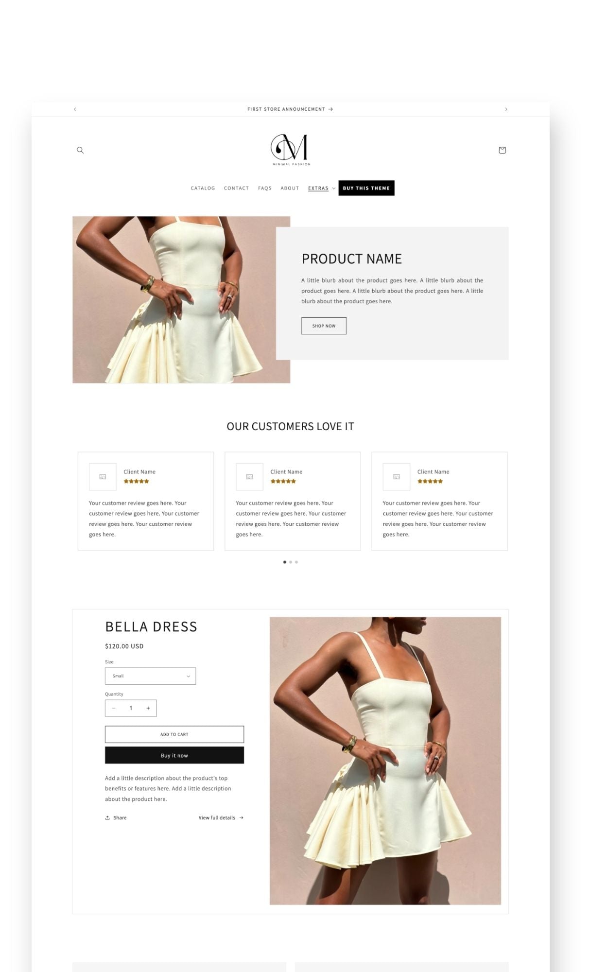 Minimal Fashion Shopify Template